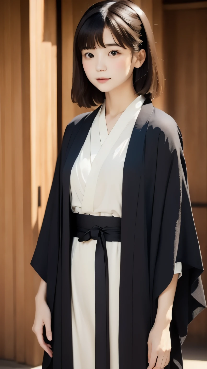 Tabletop, Highest quality, Very delicate and beautiful girl,Very delicate and beautiful, World Masterpiece Theatre, Very detailedな, Very detailed, Highest quality, Very beautiful silky black hair,kimono,Japanese Clothing,落ち着いた色合いのkimono,ナチュラルカラーのkimono, High resolution, Very detailed,1 girl, Highest quality, shape, Looking at the audience, Material, canvas, Oil, Genuineistic, Realist ,Genuine,Great background,Otherworldly background,