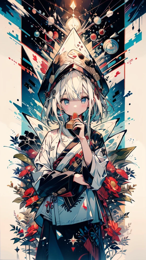 absurdres, uhd, ((masterpiece)), (((HDR))), ((best quality)), (ultra high quality), (hi-res), ((solo)), ((alone)), looking at viewer, closed mouth, collarbone, sitting, posing, full body, all fours, flat chest, fluff, fluffy, nanachi \(made in abyss\), nanachihat, nanachipants, grassy field, poppies, poppy in hair, bare arms, (((topless)))