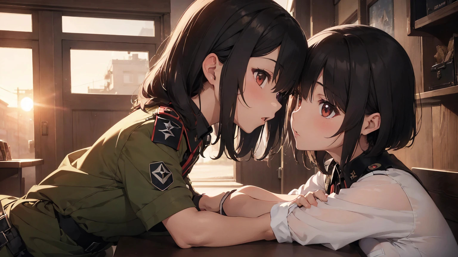 3 girls, school girls killed in action, scenery, full body, perfect anatomy, bullet, explosion, screaming, torn clothes, pain, falling, closed eyes