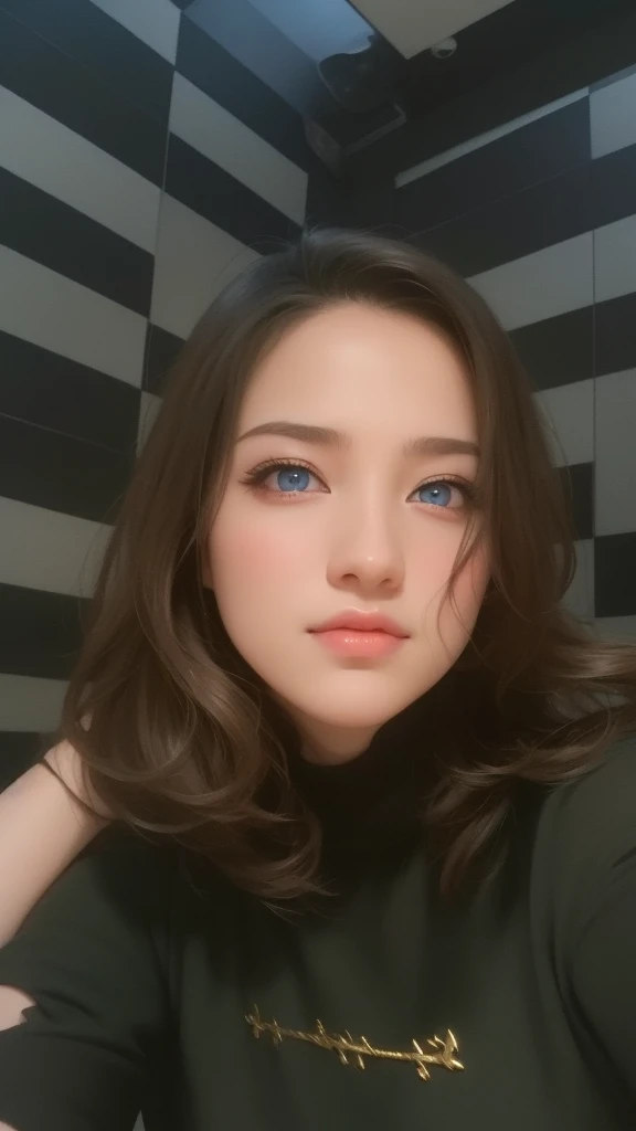 Beautiful big breastokeh), indoors, detailed luxury living room, gentle and charming beautiful goddess, Korean(kpop-idol), solo, necklace, oval face, double eyelids, smart, good hands, good feet, Natural, (from below angle), (glossy skin:1.05), ((low angle)), Perfect figure, (64k, UHD, RAW photo, best quality, masterpiece:1.4), (realistic, photo-realistic:1.37), ultra high res, photon mapping, radiosity, physically-based rendering, professional soft lighting, blue eyes, purpel hair, tattoo