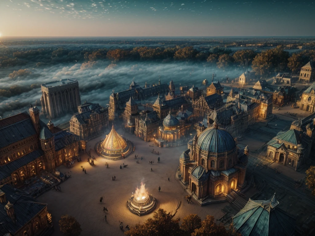 8k, elegant, majestic, digital photography, ((masterpiece)), sidelighting, hdr,  vibrant abstraction of a medieval festival, dynamic dancers twirl amidst a sea of vivid, (highly detailed face:1.5), swirling hues, evoking joy and movement. Realistic hands. [The character is surrounded by mist, evoking a mysterious and eerie atmosphere. The lighting is dark and atmospheric, with smoke adding a touch of sinister ambiance. Best quality image, HDR enhancement, showcasing the utmost level of detail and realism, full body shot:1.5]. [8K, Best Quality, Ultra High Resolution, (highly detailed CG unity 8k wallpaper), (best photo), (best shadows), isometric 3D, octane rendering, ray tracing, highly detailed, (Best quality, 4K, 8k:1.2), absurdity, ultra detailed, (realistic, photorealistic, photorealistic:1.37), complex parts, HDR, (complex parts:1.12), (hyper detailed, hyper realistic, Soft lighting, spicy:1.2), (complex parts, Hyper detailed:1.15). Blurred foreground. (backlit), masterpiece, high quality, brightness, chromatic aberration, foggy smoke, shadows, contrast, clear sky, (warm hue, warm tone), high details, natural reflections]. (YES SFW)