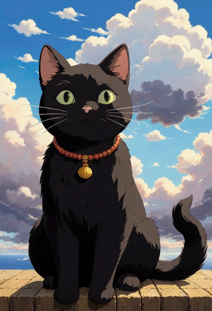 Ghibli summer Black cat cumulonimbus