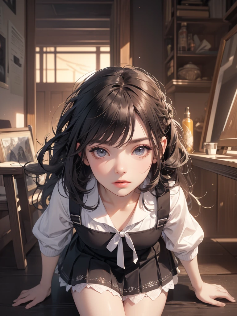 (Random pose),(Random Hairstyle),(Highest image quality,(8K),Ultra-realistic,best quality, high quality, HD, high quality texture,High Detail,Exquisite and detailed,fine,Extremely detailed CG,Detailed texture,Realistic reproduction of the face,masterpiece,Presence),sweater,Tight mini skirt,stocking,Engineer Boots