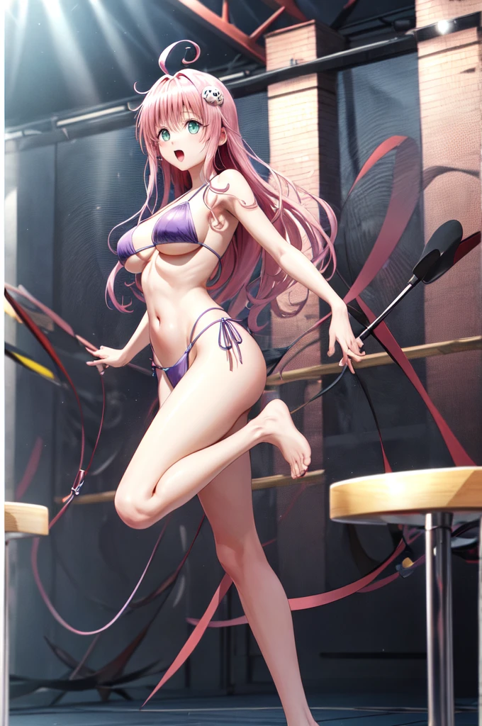 (masterpiece),(Highest quality)、(Very detailed)、(Very detailedなCG)、(Very delicate),(Perfect lighting),(8k)、(Dynamic Angle)、(Clear images)、Vibrant colors,woman、masterpiece、Highest quality、Written boundary depth、Cinema Lighting、masterpiece、Highest quality、Very detailed、colorful、Vibrant、Large Breasts、Thighature woman、alone、(masterpiece、Highest quality、High resolution、Anime Screen Capture、Anime Color)、(Perfect Anatomy、Beautiful attention to detail、Beautiful detail body、Beautiful breasts、Shiny)、Sexy mature anime woman standing outside in a swimsuit、((High Leg ))、performer、View your viewers、Side bangs、Pink Hair、The eyes are round、Long Hair、Side bangs、Large Breasts、Large Breasts、(bikini)、(Underboob)