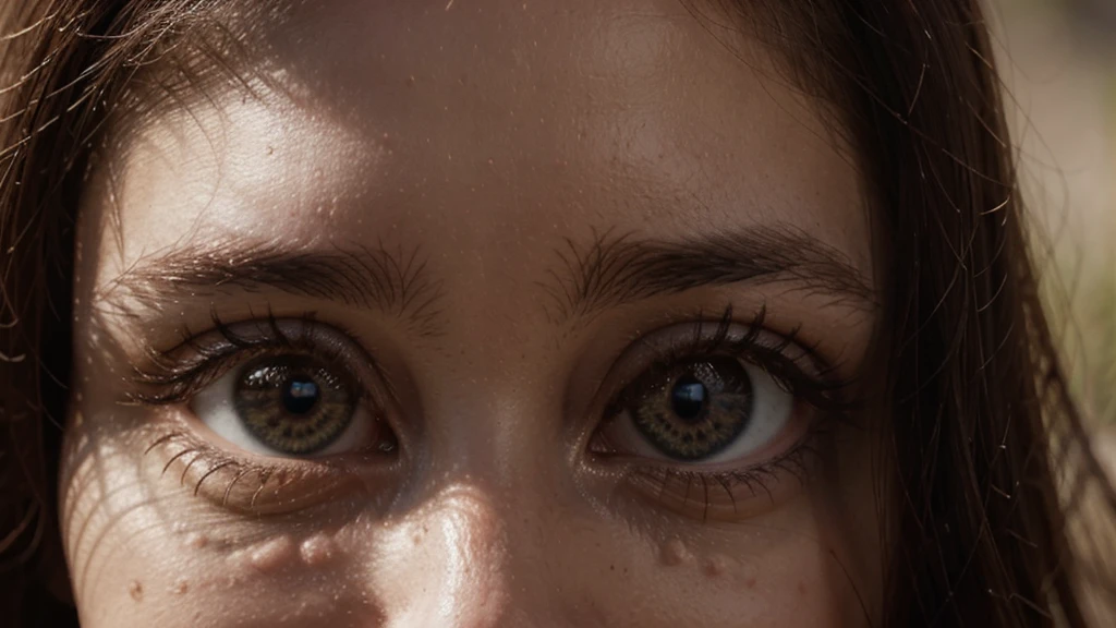 create an image for Infinite Zoom Music Video Script: "Keep Your Eyes Open" Opening Scene [0:00-0:10] Visuals: Start with a close-up of an eye, slowly zooming into the pupil. Action: As the zoom begins, the eye subtly blinks once, inviting the viewer in. Effect: The pupil morphs into a tunnel of light, beginning the infinite zoom effect.