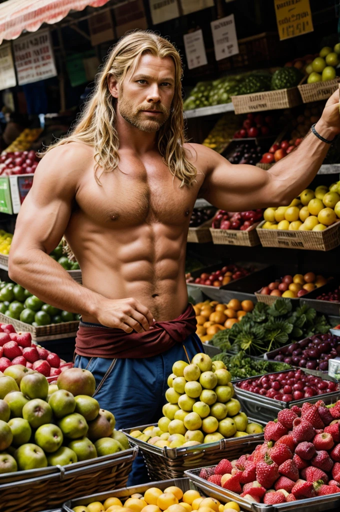Thor in market selling fruit in india