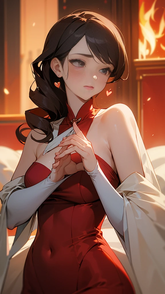 Like a mature and elegant lady,Dressed in a gorgeous red dress,Every gesture shows elegance and luxury。She is gentle and warm,My heart is as warm as a fire in winter,Gives a feeling of comfort and peace of mind。