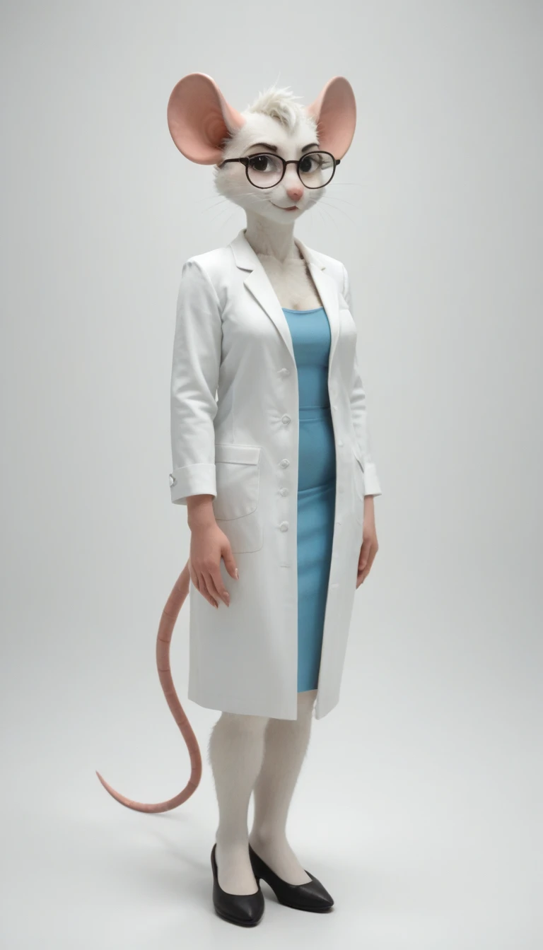 (zPDXL2), score_9, score_8_up, score_7_up, source_anime, 2d, 

(clear simple background, white background, papyrus background), ((mouse:1.3)), _young, anthro, solo, female, (full_body, curvy body, portrait, focus), (Dressed, blouse), (lab coat, pencil skirts, glasses), ((white mouse fur))

AissistXLv2, unaestheticXL_bp5, SimplePositiveXLv2, zPDXL2 PonyXLV6_Scores