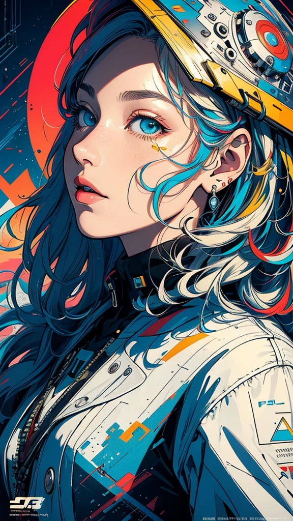 (((masterpiece, highest quality))),(((solo:1.2))),(((1girl:1.2))),32k wallpaper, very detailed, poster, vintage science fiction,(((((geometric cinematic movie poster))))), (bauhaus), shape,(((abstract))),(mid century modern),movie poster,(((((portfolio))))),(((((Close-up))))),(((((bust up))))),((((more various angle)))),(((highlight))),Vast landscape,((((heterochromia)))),(((complete. detailed face))),(((Extremely talented))),(((most complecated machine))),Colorful color scheme