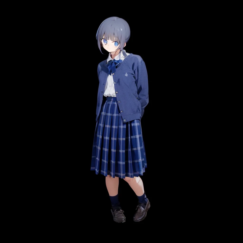 Junior high school student, black hair