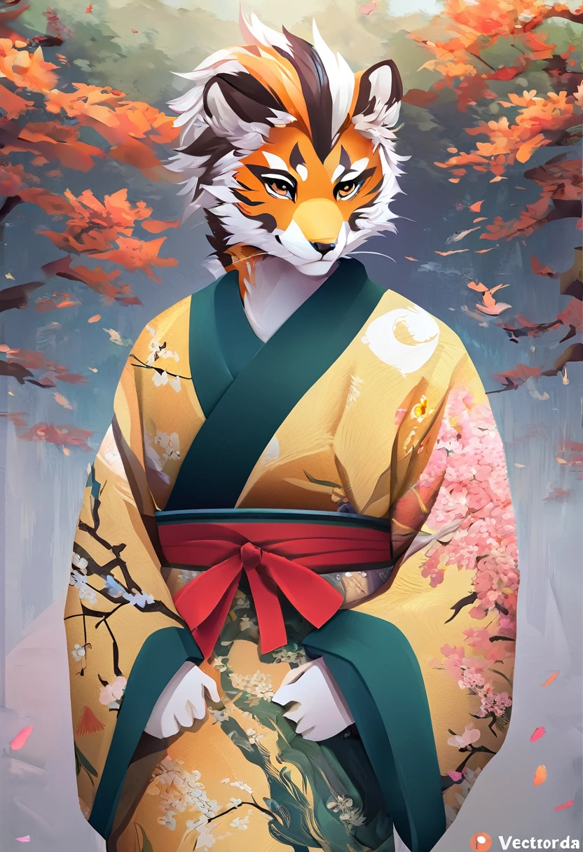 high resolution, unparalleled work of art, Perfect artwork, absurderes, rzminjornada, vectorial art, work of art)(kimono, anthropo Peludo)logo mark, round-cropped,