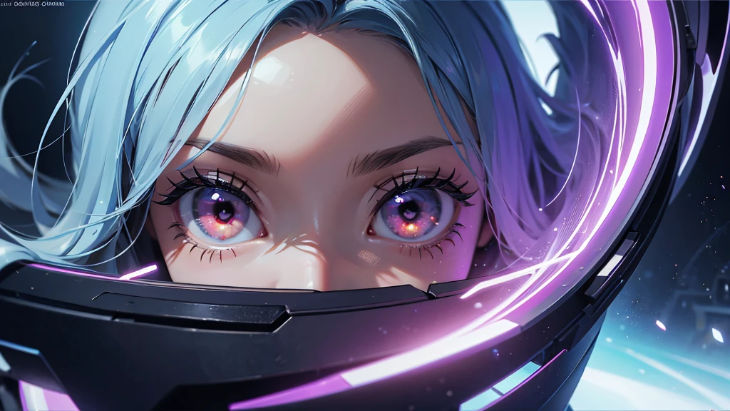 create an image for Infinite Zoom Music Video Script: "Keep Your Eyes Open" Opening Scene [0:00-0:10] Visuals: Start with a close-up of an eye, slowly zooming into the pupil. Action: As the zoom begins, the eye subtly blinks once, inviting the viewer in. Effect: The pupil morphs into a tunnel of light, beginning the infinite zoom effect.