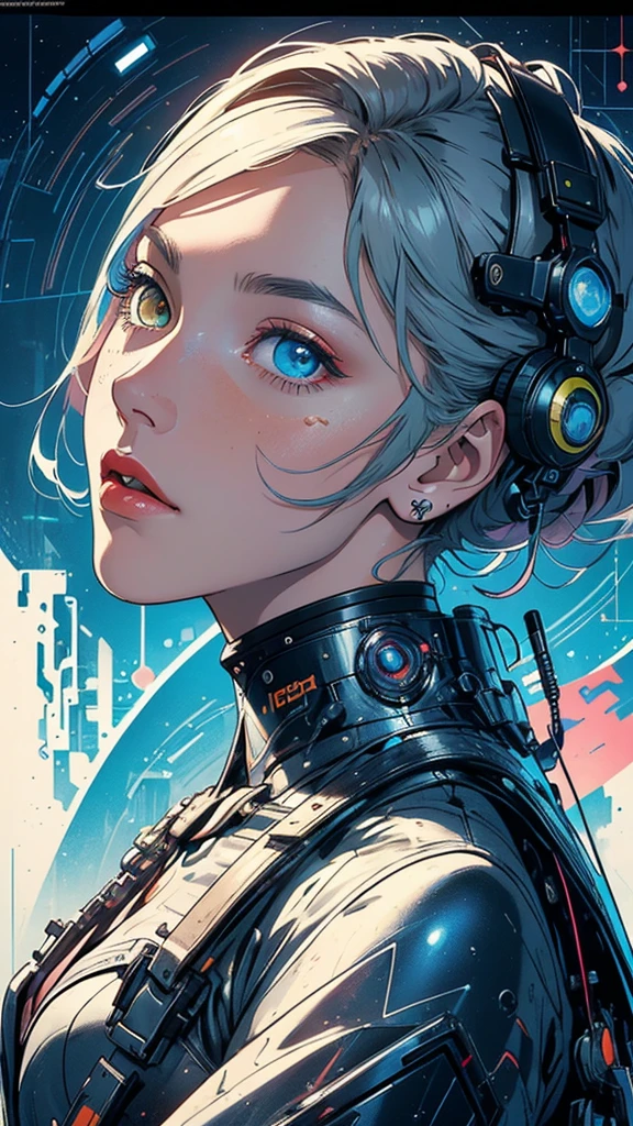 (((masterpiece, highest quality))),(((solo:1.2))),(((1girl:1.2))),32k wallpaper, very detailed, poster, vintage science fiction,(((((geometric cinematic movie poster))))), (bauhaus), shape,(((abstract))),(mid century modern),movie poster,(((((portfolio))))),(((((Close-up))))),(((((bust up))))),((((more various angle)))),(((highlight))),Vast landscape,((((heterochromia)))),(((complete. detailed face))),(((Extremely talented))),(((most complecated machine))),Colorful color scheme
