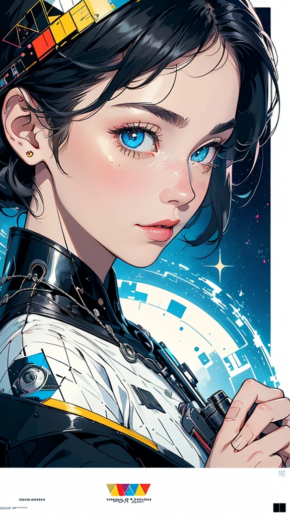(((masterpiece, highest quality))),(((solo:1.2))),(((1girl:1.2))),32k wallpaper, very detailed, poster, vintage science fiction,(((((geometric cinematic movie poster))))), (bauhaus), shape,(((abstract))),(mid century modern),movie poster,(((((portfolio))))),(((((Close-up))))),(((((bust up))))),((((more various angle)))),(((highlight))),Vast landscape,((((heterochromia)))),(((complete. detailed face))),(((Extremely talented))),(((most complecated machine))),Colorful color scheme