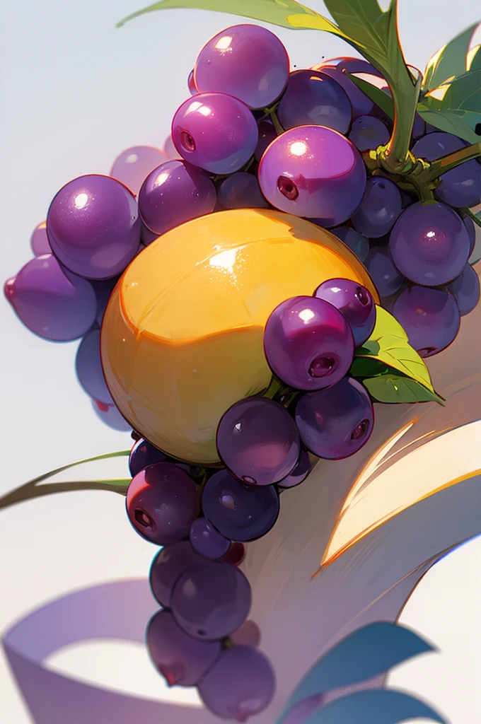 Draw fruit grape logo