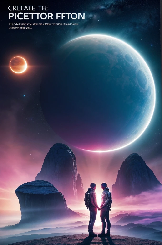 Create a front page for a book based on the following points.
It is a science fiction with time machines travelling to other planets and aliens looking exactly same like humans but some are completely in pink color and others are completely blue.
In A4 format with the Title- Eclipse of Time
Author - Hari A