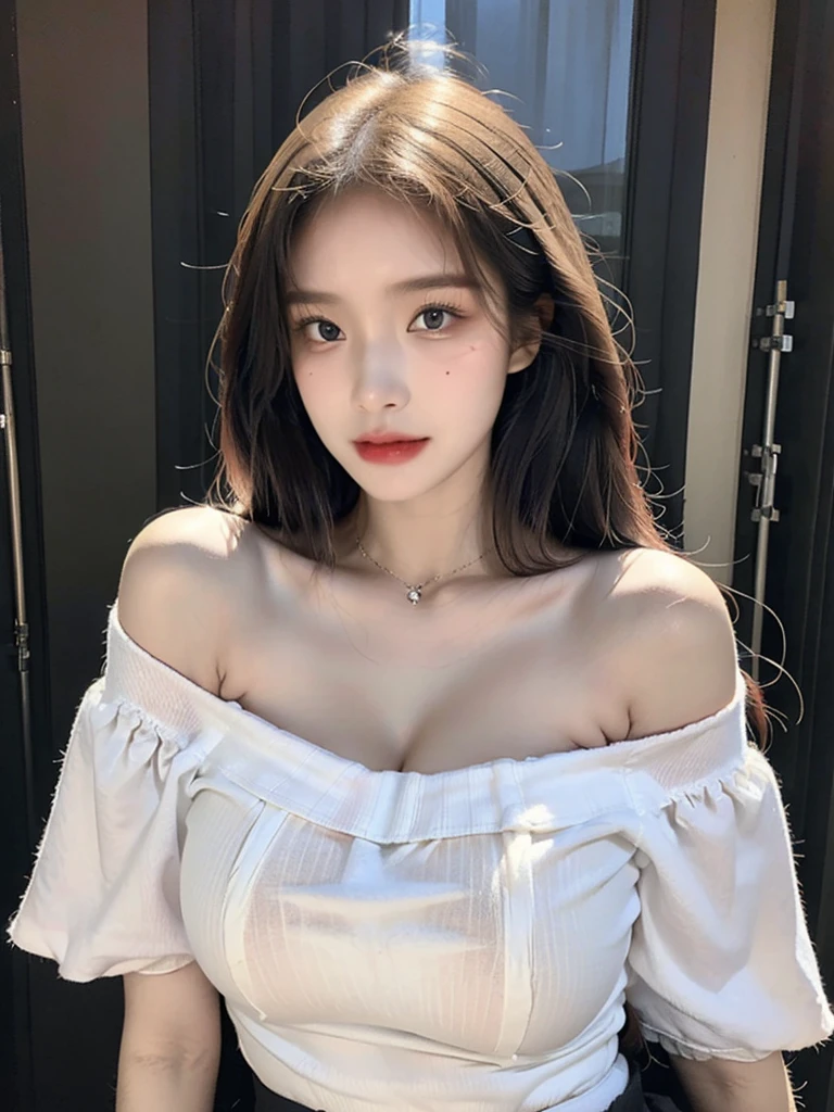 ((best quality, 8k, masterpiece: 1.3)), (Colorful tight off-shoulder short-sleeved top with skirt: 1.3),See-through clothing,Pure desire,Sexy outfit, focus: 1.2, Perfect body beauty: 1.4,love, Hips: 1.2, (Layered Hairstyle: 1.2)),Transparent Background,Postures vary,Eight immortals cross the sea,Each shows its own powers,Showing super big breasts,There are deep grooves,Big breasts that cannot be held in one hand, Highly detailed face and skin textures, whole body, beautiful eyes, Double eyelids, Skin Whitening, Brown long hair, (Round Face: 1.5), (: 1.6),No black and white clothes
