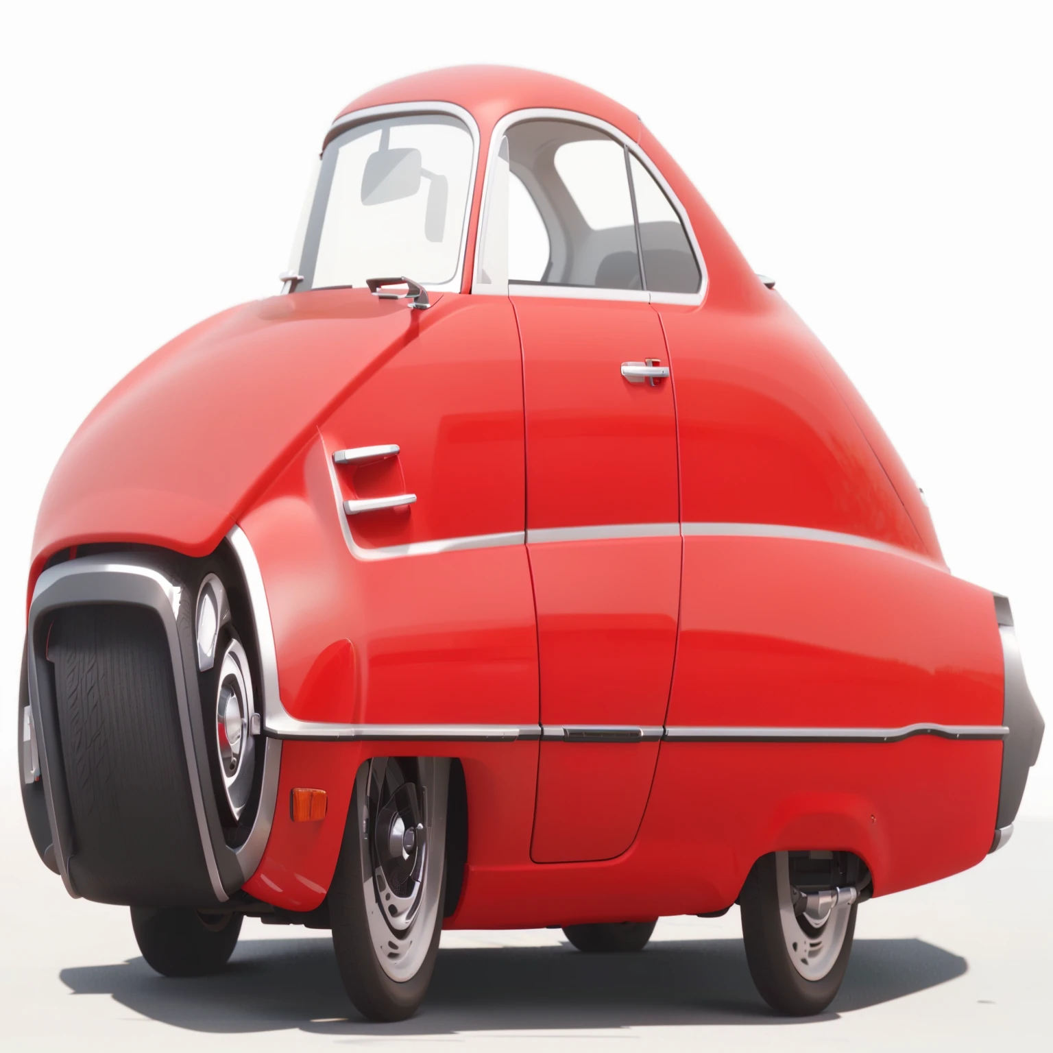 there is a red car with a white top and a black roof, digitally painted, photo render, rendered illustration, rendered, sideview, render, side-view, side - view, aerodynamic body, streamlined, side profile artwork, hyper detail illustration, red car, hd illustration, side perspective, digital render, full body close-up shot
