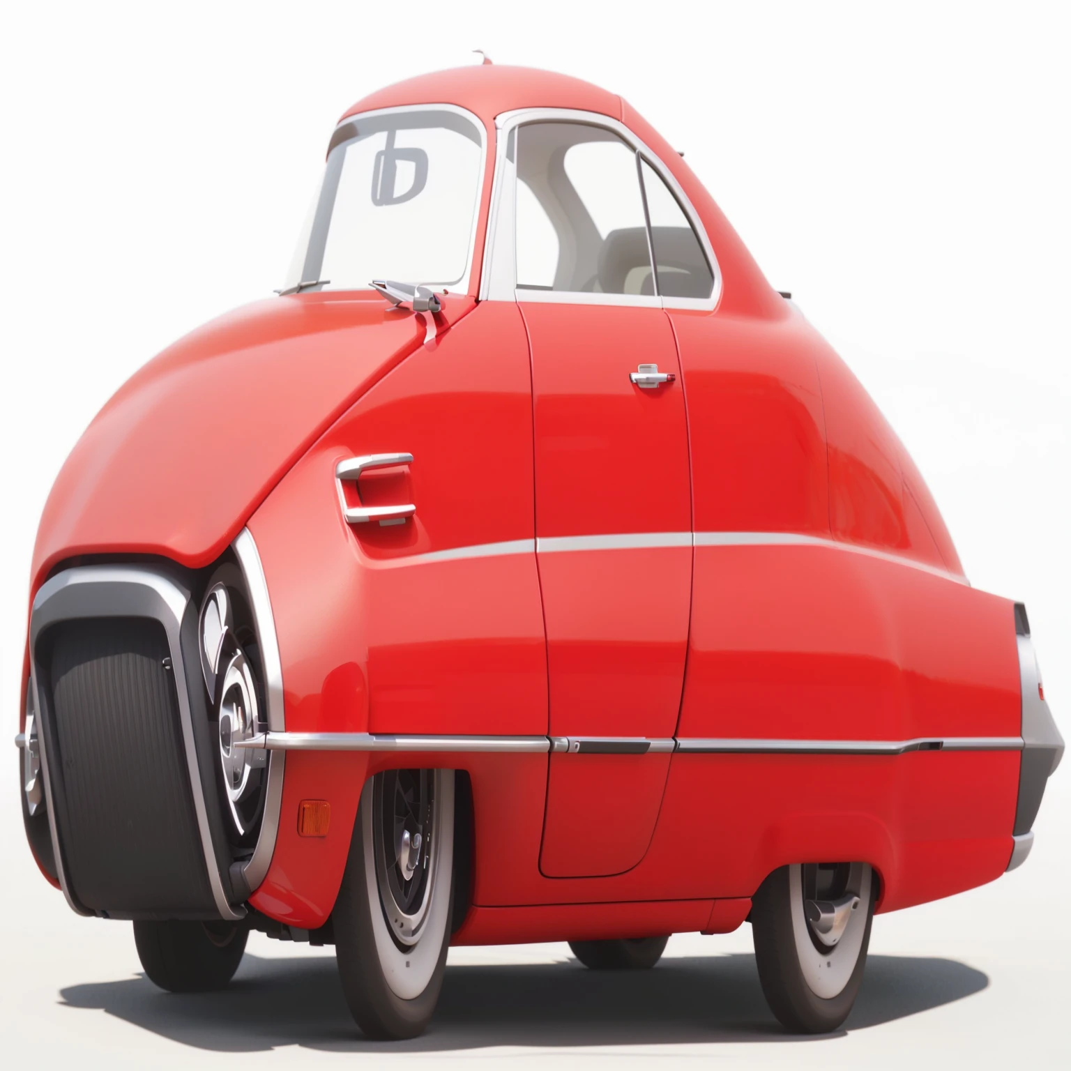 there is a red car with a white top and a black roof, digitally painted, photo render, rendered illustration, rendered, sideview, render, side-view, side - view, aerodynamic body, streamlined, side profile artwork, hyper detail illustration, red car, hd illustration, side perspective, digital render, full body close-up shot