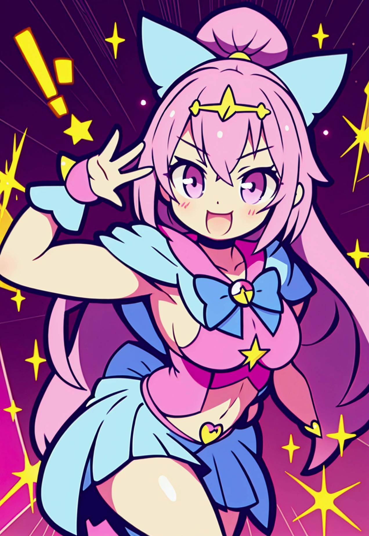 Magical girl, girl, comics, Posing, front