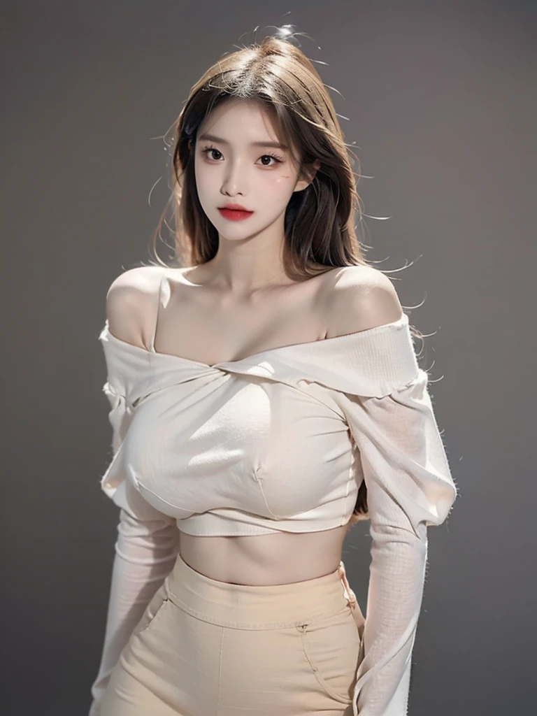 ((best quality, 8k, masterpiece: 1.3)), (Colorful tight off-shoulder short-sleeved top with skirt: 1.3),See-through clothing，Pure desire，Sexy outfit， focus: 1.2, Perfect body beauty: 1.4,love， Hips: 1.2, (Layered Hairstyle: 1.2)),Transparent Background，Postures vary，Eight immortals cross the sea，Each shows its own powers，Showing super big breasts，There are deep grooves，Big breasts that cannot be held in one hand， Highly detailed face and skin textures, whole body, beautiful eyes, Double eyelids, Skin Whitening, Brown long hair, (Round Face: 1.5), (: 1.6)，No black and white clothes