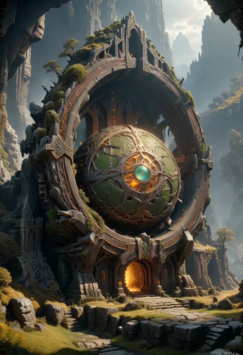 Mysterious Ancient Relics, middle earth, octane render, enhance, intricate, (masterpiece, Representative work, official art, Professional, unity 8k wallpaper:1.3)