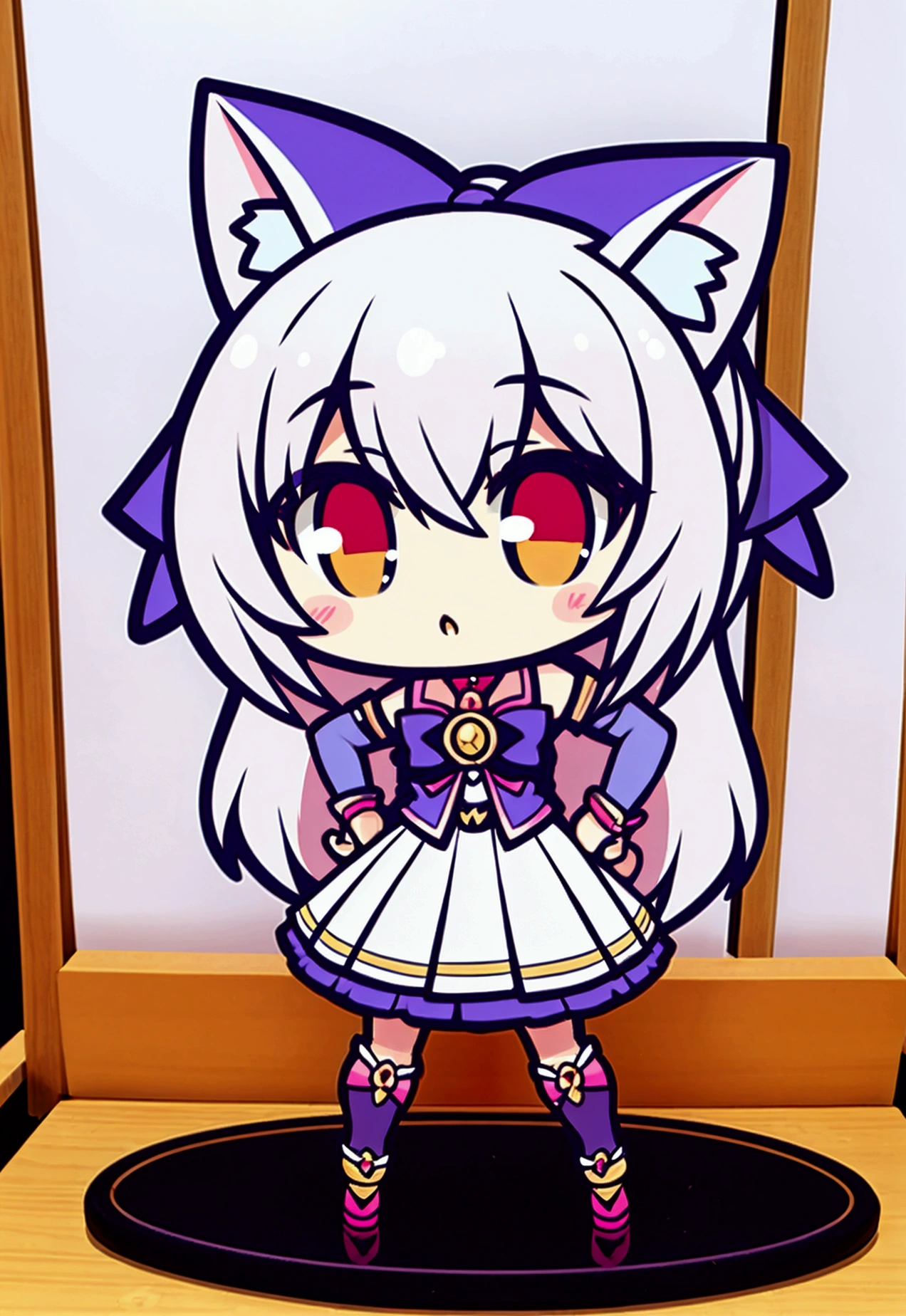 Chibi Girl, comics, Girl 2D, Base+Magical girl, Posing, Rendered and detailed, Pony, anime,