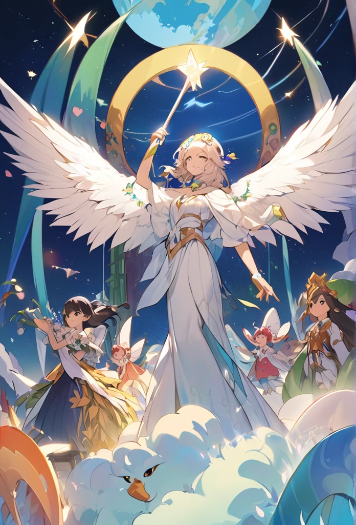 In the land of Terrenata,
where magic and truth intertwine,
a stork flew with grace,
with its mission of hope.
Oh, stork of San Pedro,
with your song of "Calmata,"
you awakened the whole world,
and changed the great land of nata.
Dinosaurs ruled,
with their strength and roar,
but your melody calmed them,
and made them sleep.
You flew over mountains and seas,
sowing life in every corner,
with your wings full of chances,
you traced routes of the heart.
Oh, stork of San Pedro,
with your song of "Calmata,"
you awakened the whole world,
and changed the great land of nata.
In Puebla life sprouted,
green, vibrant, unmatched,
animals and plants reborn,
in a celestial feast.
Oh, stork of San Pedro,
with your song of "Calmata,"
you awakened the whole world,
and changed the great land of nata.
San Pedro de Carabayllo,
Lima, Peru, your faithful home,
where your routes shone,
like a beautiful laurel.
With your Xchica power and love,
you created a new and pure world,
where hope blossomed,
and destiny became sure.
Oh, stork of San Pedro,
with your song of "Calmata,"
you awakened the whole world,
and changed the great land of nata.
And in the last note of your song,
a was born with great fervor,
for in a kingdom without dinosaurs,
life found its splendor.
Oh, stork of San Pedro,
with your song of "Calmata,"
you awakened the whole world,
and changed the great land of nata.