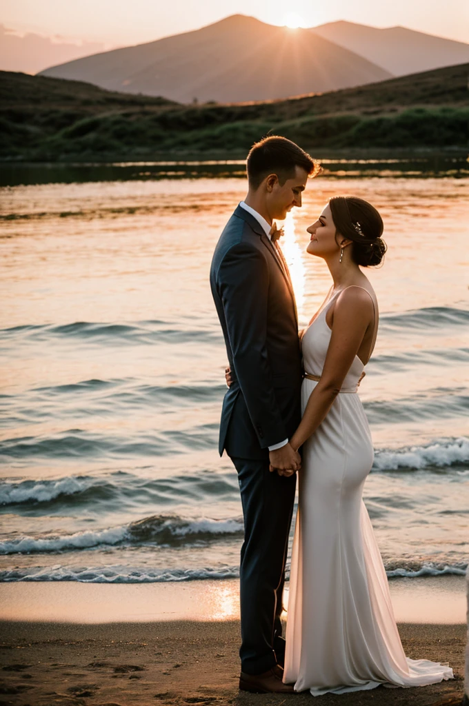Elopement during sunset