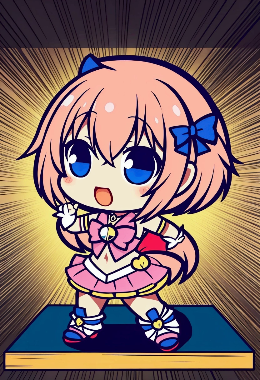 Chibi Girl, comics, Girl 2D, Base+Magical girl, Posing, Rendered and detailed, Pony, anime,