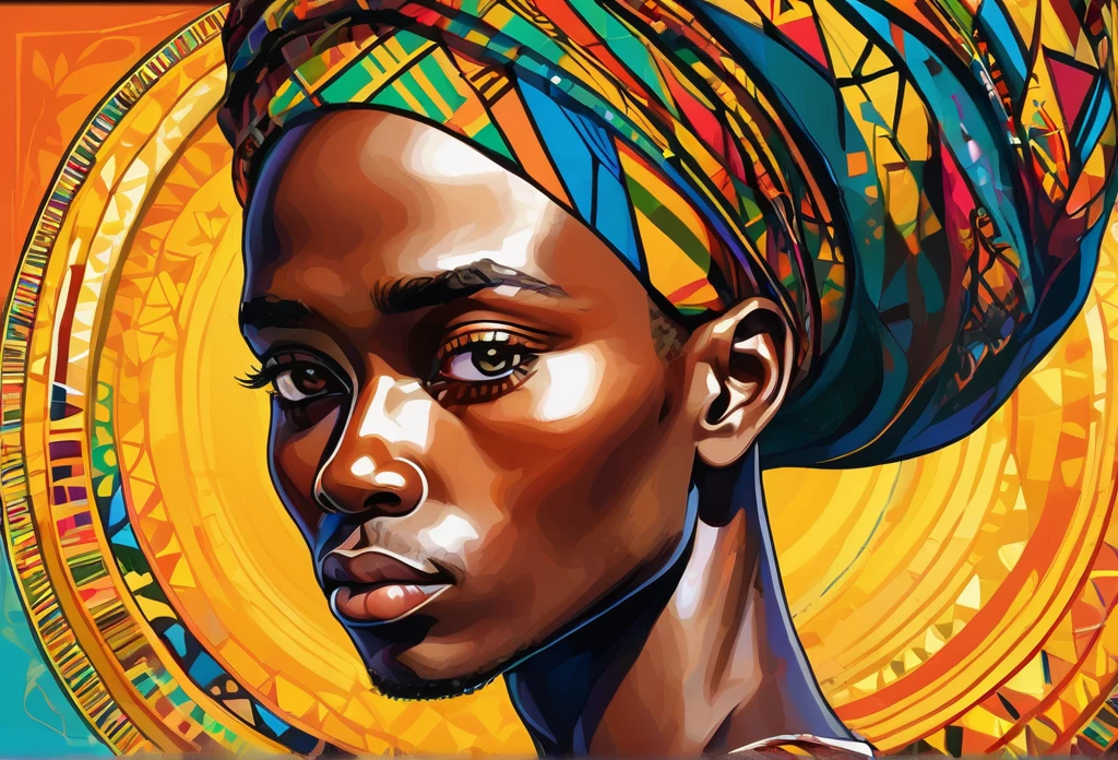 Man face, different view points.
African (masterpiece best quality:1.2) delicate illustration ultra-detailed, illustrations, bright, colourful,