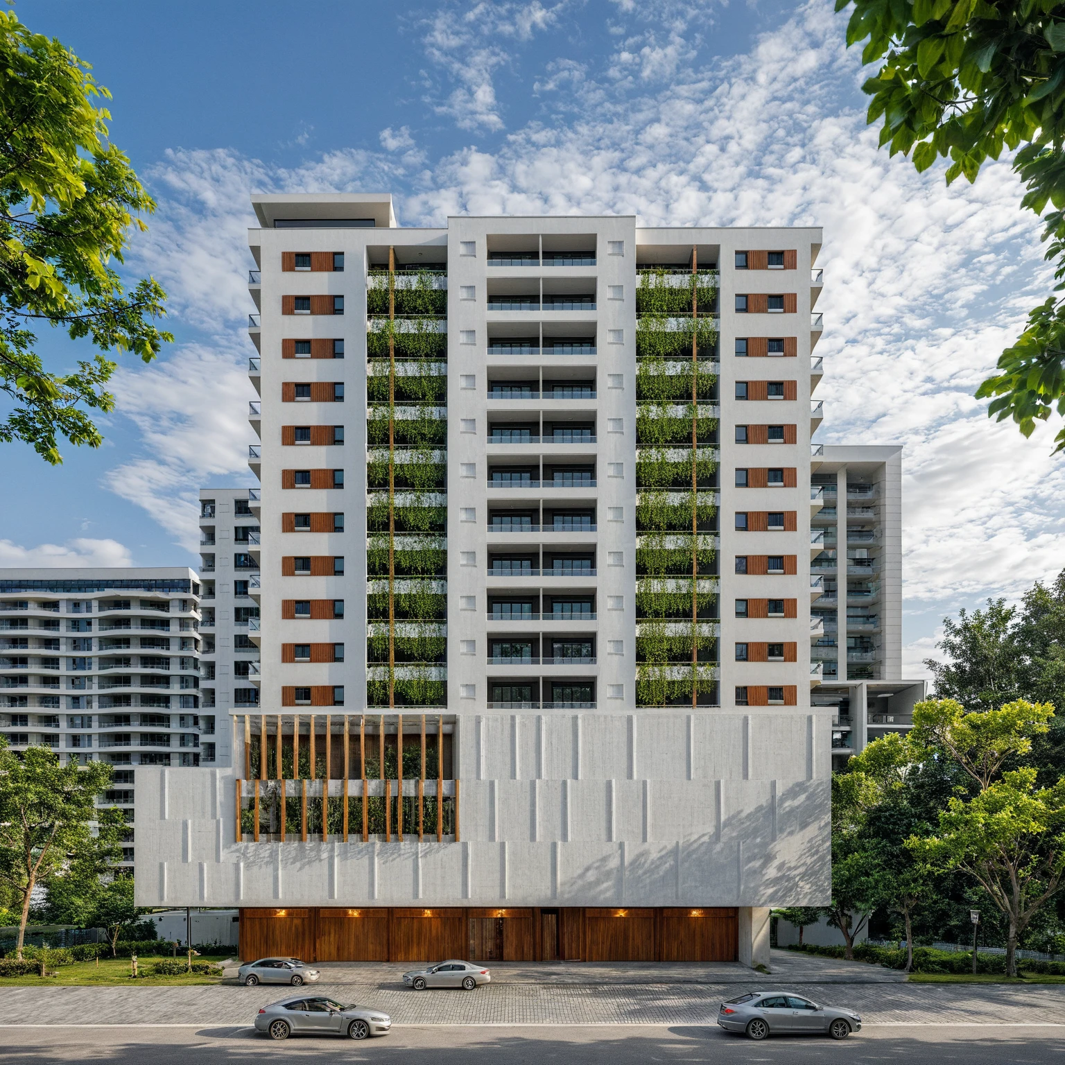 Masterpiece, high quality, best quality, authentic, super detail, outdoors, onestoreyvillaXL, aiaigroup, house style modern on the street ,stairs, white wall ,road,pavement, grass, trees, sky, cloud, (daylight:1.1)
