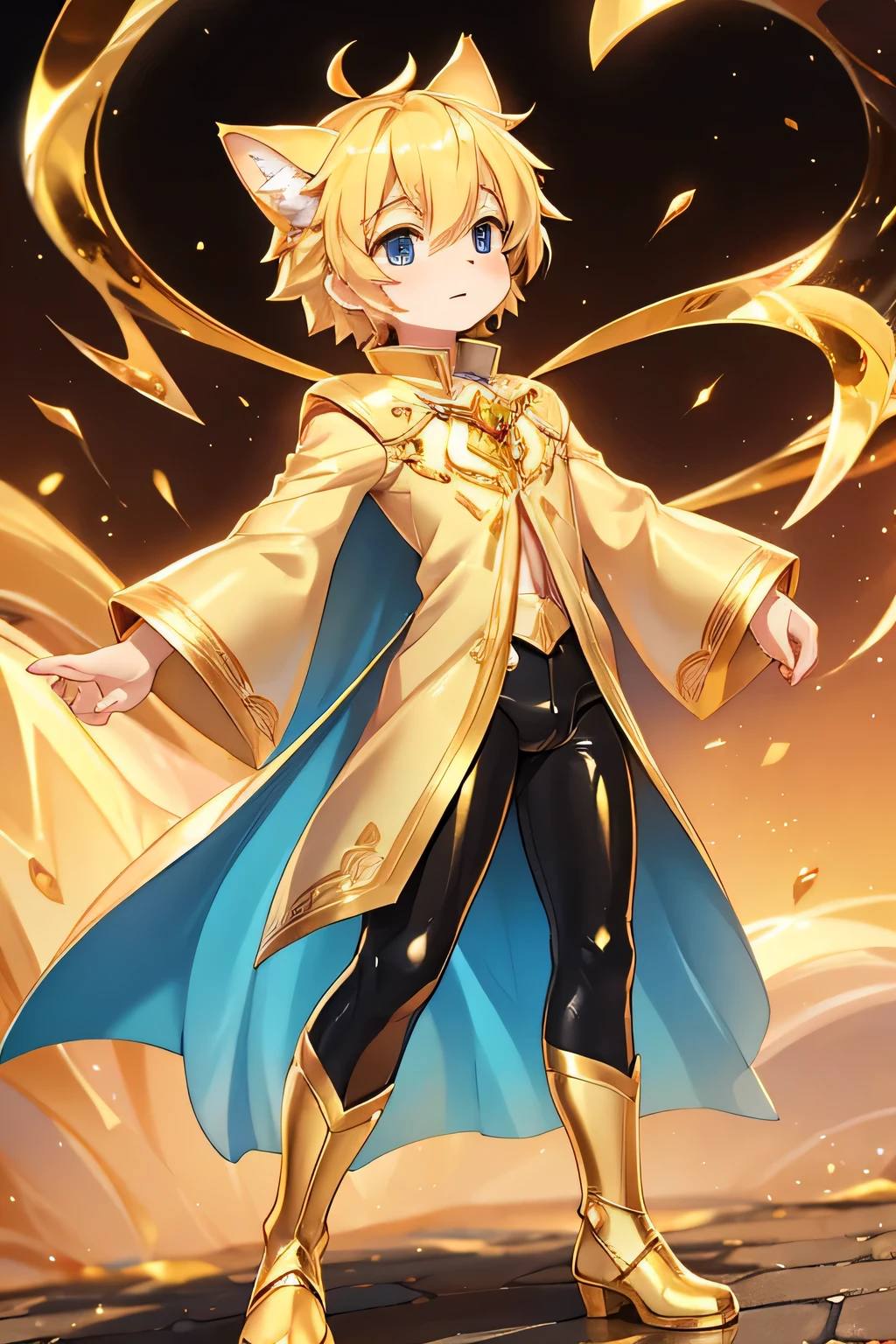 Little male cat,boys,Has a tail,charming,Thin,struggle,eternal,gold,Gold,gold crystal,Blue slime,Feet turn into gold,Hands turn into gold,gold spread feet,Gold feet,gold hand,illumination,freeze,freeze,Feet are frozen,charming,Boys ,Golden crystal feet,Wear tights,plastic,Full body portrait,Smooth,full-body tights,Thin,Gold gel coat,Full body gel coating,Gold gel coat,No clothes,rubber body,Golden hands臂,Golden legs,Golden clothes,The whole body is golden,Gold Hair,gold hand,Hands turn into gold,Golden hands,Stand on the road,sunny,Golden Pants
