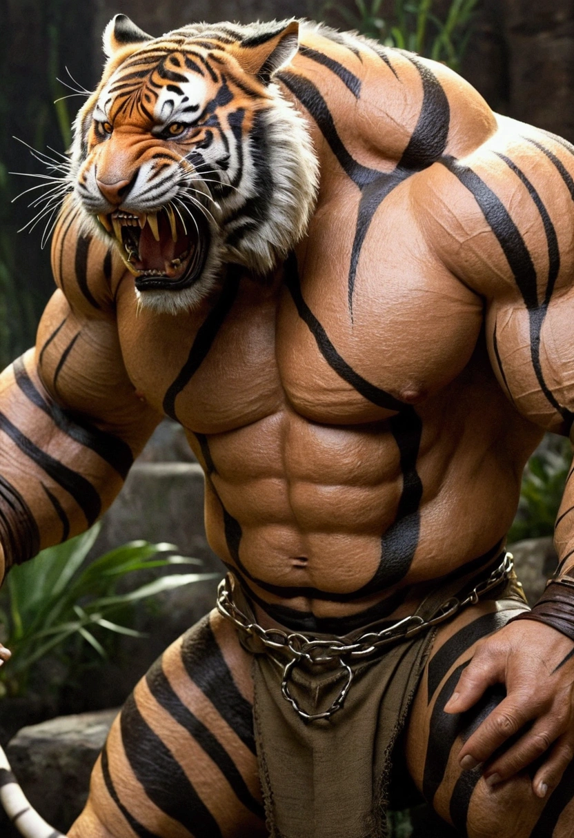 Tiger Orc,,captivity,Male milk production,Squeeze sperm,nsfw