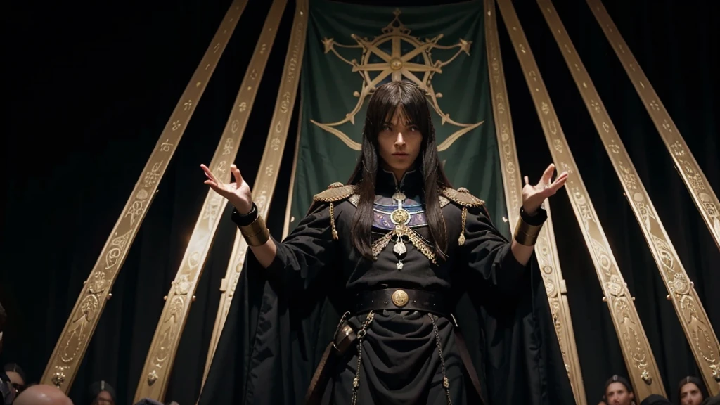 Attention, entire world! Hear my proclamation: I am Lelouch vi Britannia, Emperor of the Holy Britannian Empire and your only ruler! Schneizel has surrendered to me: as a result of this, I am now in control of both the Damocles and the FLEIJA weapons, and even the Black Knights no longer possess the strength to oppose me now! If anyone dares to oppose my supreme authority, they shall know the devastating power of the FLEIJAs. Those who could oppose my military rule no longer exist! Yes, from this day, from this moment forward, the world belongs to me! Lelouch vi Britannia commands you: Obey me, subjects! OBEY ME, WORLD!