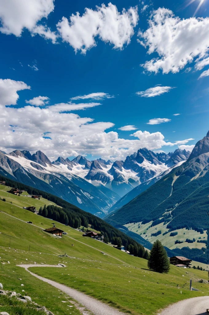 Blue sky in the Alps