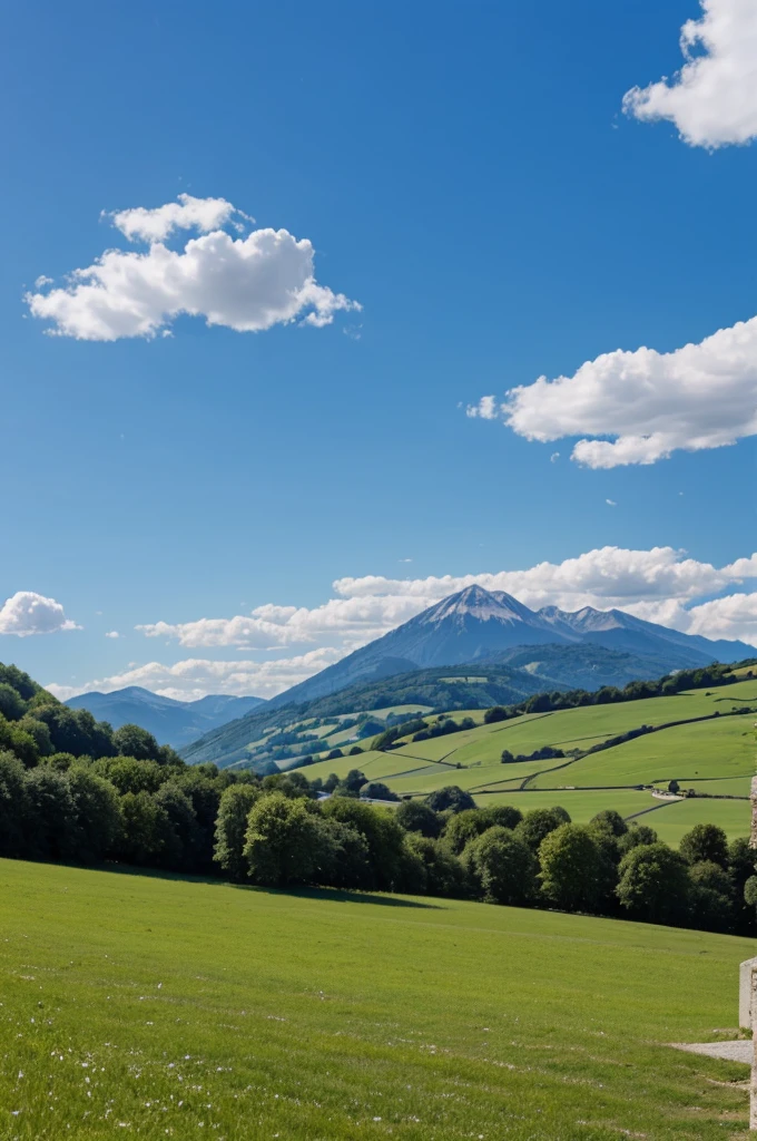 Blue sky without any clouds in the Jura