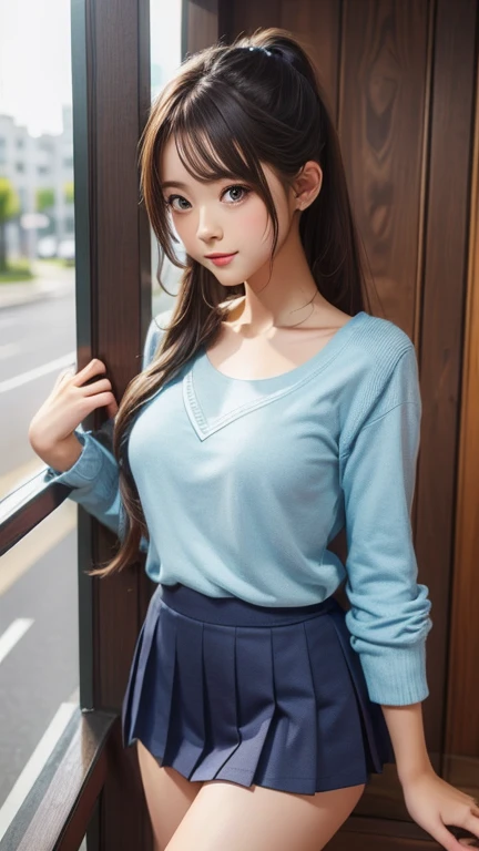 View your viewers,Leaning forward,(Random cute clothes),(Random Animation Pose),(Thin type),(Large Breasts),(Random Hairstyles),(Best image quality, (8k), Ultra-realistic, 最high quality, high quality, High resolution, high qualityの質感, Attention to detail, Beautiful details, Fine details, Highly detailed CG, Detailed Texture, Realistic facial expressions, masterpiece, in front)、Micro Tight Skirt