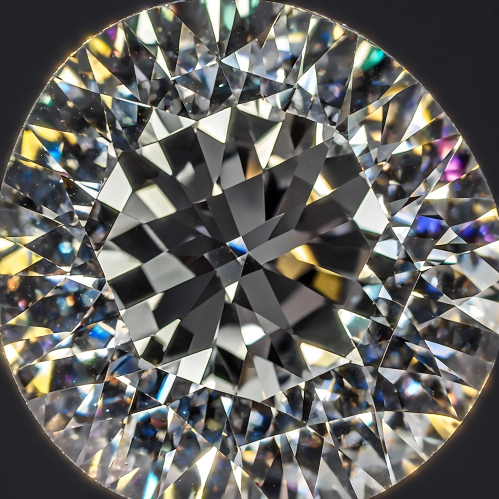 Multicolored sparkling diamonds reflect light piled up on a black background.