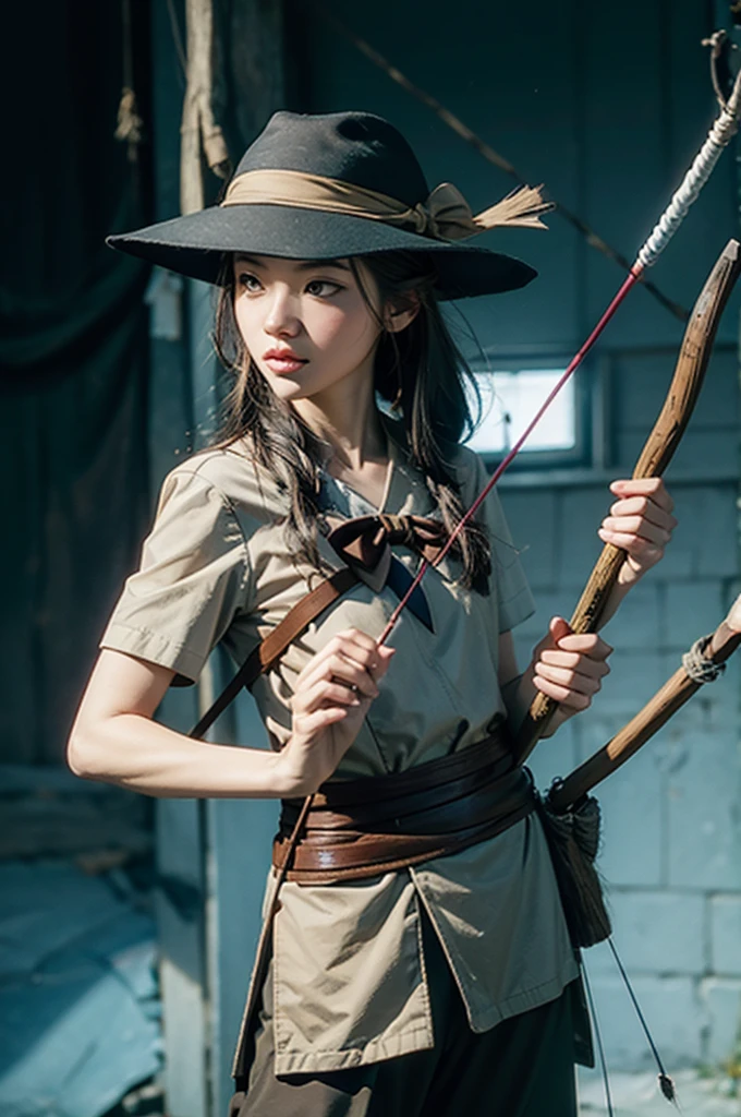 Stick in hand，Cartoon characters wearing hats, pat, Trekking poles, Holding a spear, Holding a spear, Holding a cane, Holding a bow, Long nose holding a magic wand, Bow Foot Light, Holding a spear, Holding a spear, rotoscoping, Inspired by Zhou Wentianchong, rotoscoping, Holding a bow and arrow