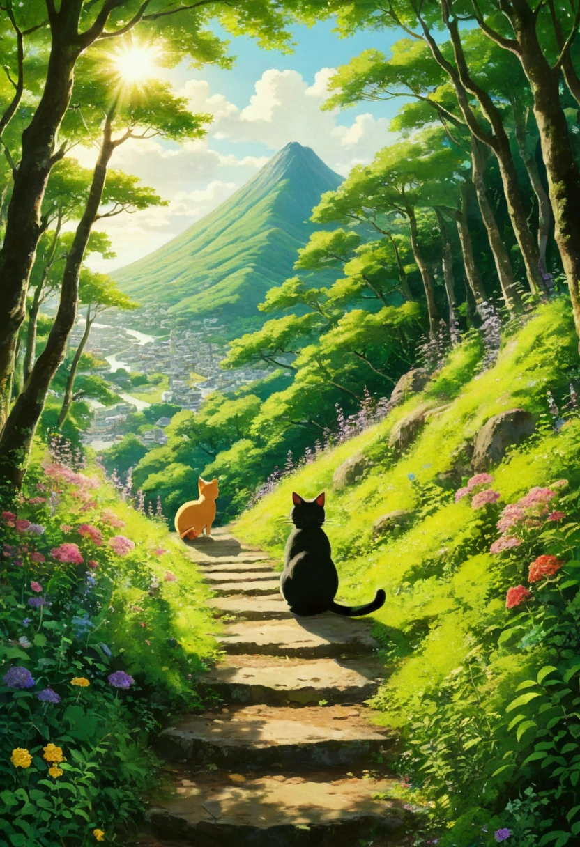 Ghibli summer Cat Mountain trail