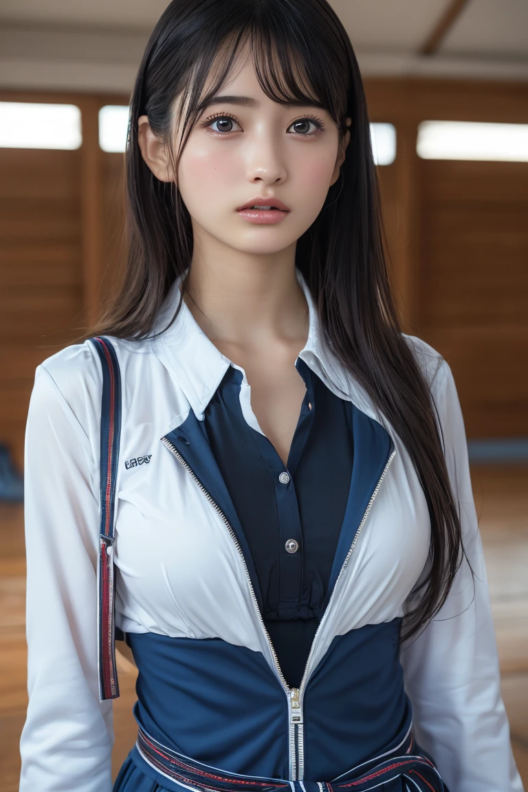 (8k, RAW Photos,highest quality, High resolution:1.1), (Ultra-realistic:1.4),(Realistic, Realistic:1.3),The Beauty of Japan、Rhythmic gymnastics club、Rhythmic Gymnastics Uniform、((Upper Body:1.3)),nsfw, (spread pussy:1.3)