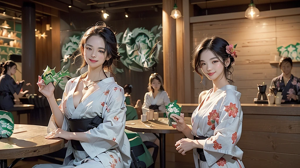 (((((((((Emphasize cleavage)))))))))
(((((((Bra is visible)))))))
(((((((((I can see your shoulders)))))))))
(((((((((Three Women)))))))))
(((((((((((Woman in floral yukata))))))))))
((((((White skin))))))
((((((Heavy makeup))))))
((((((Beautiful Face))))))
(((((((((Full body photo)))))))))
(((((((お洒落でcuteInside the Starbucks store)))))))
8k、RAW Photos、Highest quality、Super detailed、Super Resolution、Ultra HD、8k wallpaper、Amazing details
(((((((((((Inside the Starbucks store)))))))))))、
((((((Sit down and eat cake、Drink Starbucks coffee、smile))))))、((Heart Necklace))
Modern and sleek design:Interior design using natural materials、Many of the designs are warm and made using wood and metal.。 Large windows:自然光をたっぷり取り入れるためのLarge windowsがあり、Providing a bright and open space。 Green Interior:Potted plants are effectively placed、It creates a relaxing atmosphere。 artwork:Works by local artists、Starbucks-related art on display。 Cozy seating:Cushioned chairs and sofas、Bar sheet etc.、A variety of seating options available。 Open kitchen area:Being able to see how drinks and food are made、We provide peace of mind and transparency。 Unique lighting:Antique lamps and chandelierodern lighting fixtures are used。 Comfortable background music:Relaxing music is playing、A comfortable space is provided。 Wide々Table space:一人でもグループでも使いやすいWide々There is a table with。 Community Table:There is a large table where you can socialize with other customers.。 Seasonal decorations:The decorations are themed according to the season.。 Design with a local feel:The design incorporates the local culture and characteristics.。 Fragrance production:コーヒーの香りが店内にWideがり、A space that satisfies the five senses has been created.。 Conversation with a barista:フレンドリーなConversation with a baristaが楽しめるカウンターエリアがあります。
8k、RAW Photos、Highest quality、masterpiece:1.2、Super detailed、Super Resolution、Ultra HD、8k wallpaper、Amazing details、Photorealistic:1.4、Having fun by the water、Full Body Shot、Full body photo、High-resolution RAW color photos、Professional photos、A scene full of emotion、Very detailed and beautiful、Ultra HD、8k wallpaper、Amazing details、Huge file sizes、Highly detailed beautiful girls、Highly detailed face Highly detailed eyes、Extremely realistic skin、 Highly detailed fingers, Highly detailed nose, Highly detailed mouth, Perfect Anatomy, Highly detailed background, Highly detailed clothing, Teen, cute女の子, Famous Japanese Idols, cute, Realistic body, Slender, White skin, Glowing Skin, Slim body, Realistic Face, Delicate eyes, double eyelid,Small hands
