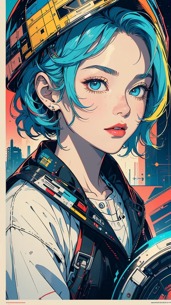 (((masterpiece, highest quality))),(((solo:1.2))),(((1girl:1.2))),32k wallpaper, very detailed, poster, vintage science fiction,(((((geometric cinematic movie poster))))), (bauhaus), shape,(((abstract))),(mid century modern),movie poster,(((((portfolio))))),(((((Close-up))))),(((((bust up))))),((((more various angle)))),(((highlight))),Vast landscape,((((heterochromia)))),(((complete. detailed face))),(((Extremely talented))),(((most complecated machine))),Colorful color scheme