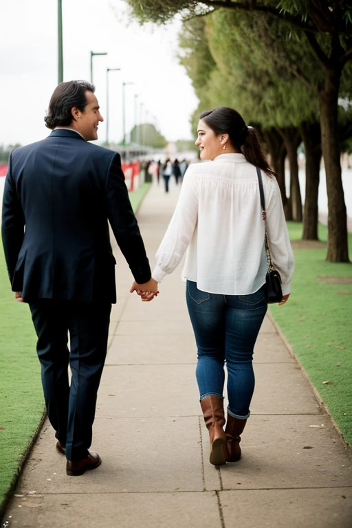 man and woman holding a