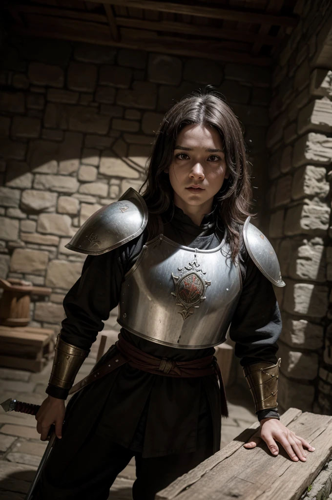Play a sword and shield warrior in the medieval world in a lair