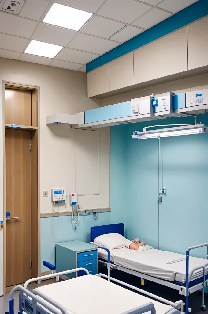 Actual hospital settings wherein the nurse is collaborating with other health care workers and the patient