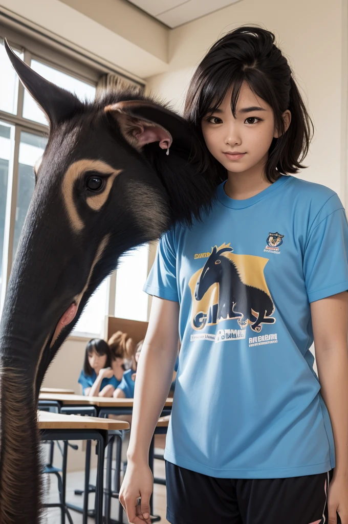 An animal-themed school games shirt,Giant anteater