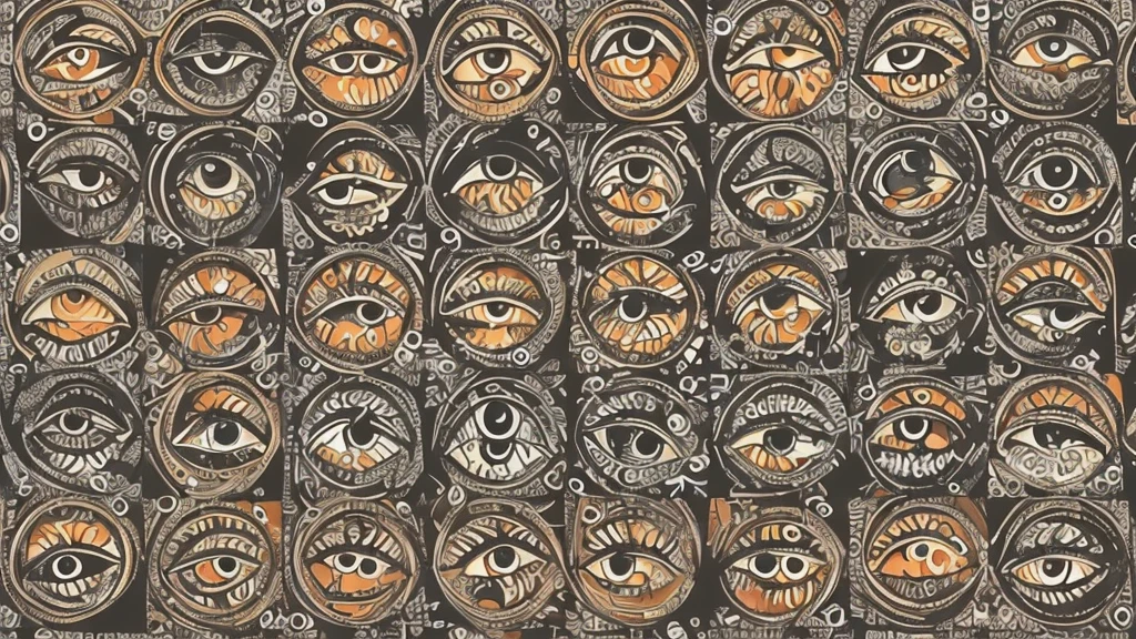 Create an image of series of crying eyes symbols, surrounded by plus signs representing the desire for more.