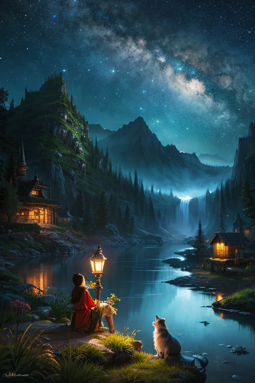 Highest quality、Landscape painting、Night view、Fantasy
